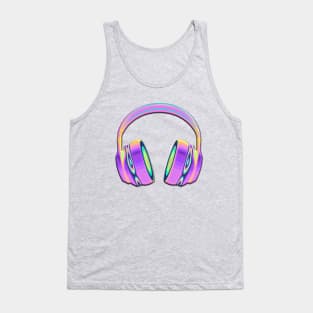 Magenta Headphones Tank Top